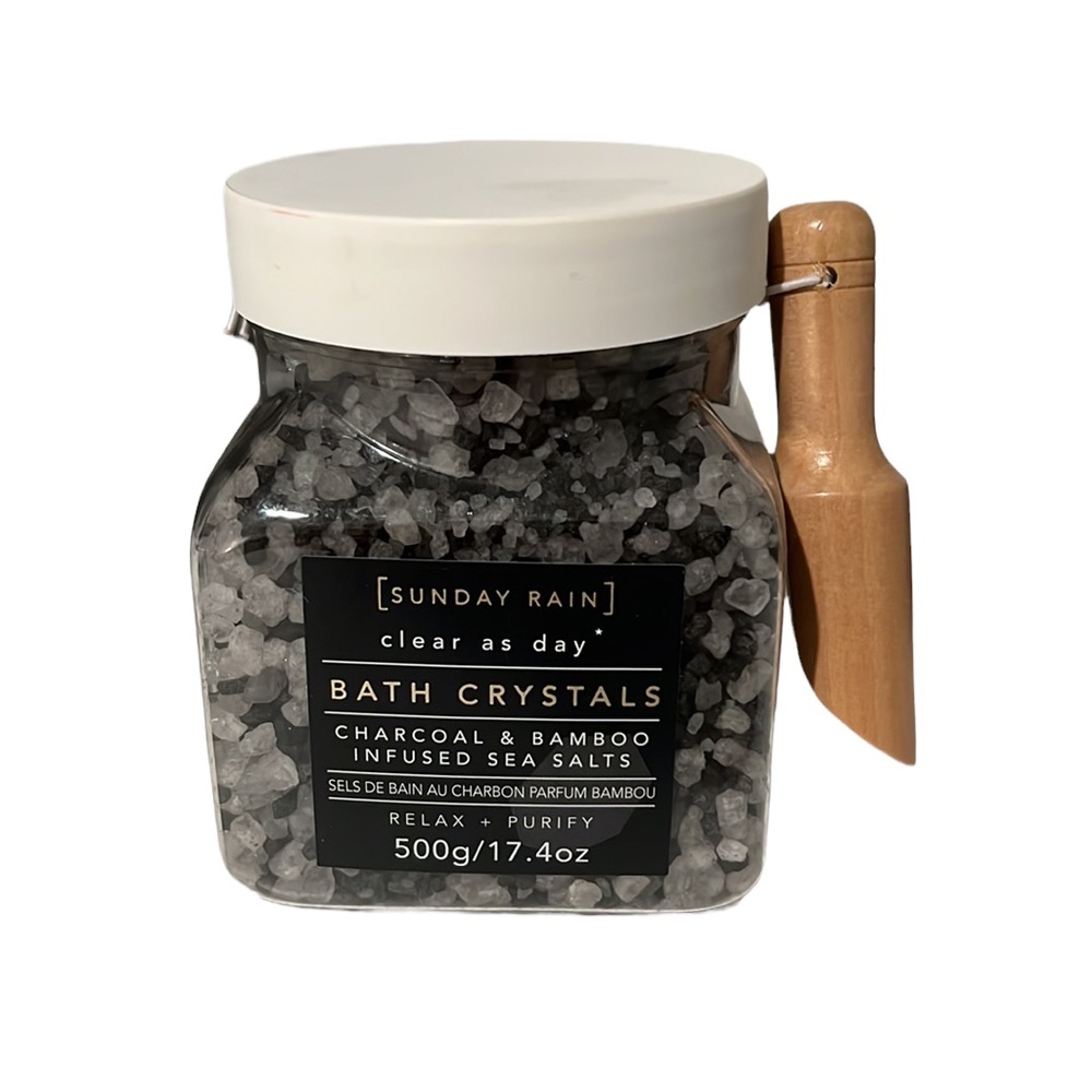 NWOT BATH CRYSTALS CHARCOAL & BAMBOO INFUSED SEA SALTS